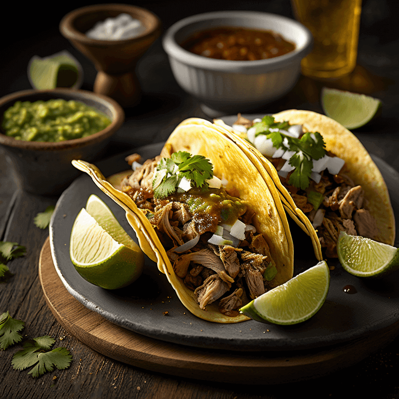 Wild Boar Carnitas Tacos with Oaxaca Cheese and Tomatillo Salsa Recipe